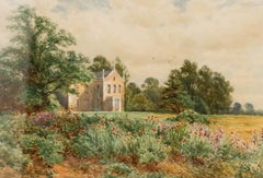 Arthur Wilde Parsons (1847-1920) - Framed Watercolour, A Gothic Country Manor