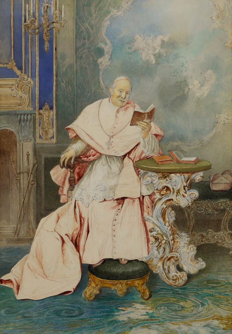Victor Cacciarelli  - Aquarelle du 19ème siècle, un livre intéressant - Art de Unknown