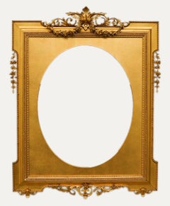 Antique Water Gilded  Late 19th Century Picture Frame - Ornate Floral Ornamentation