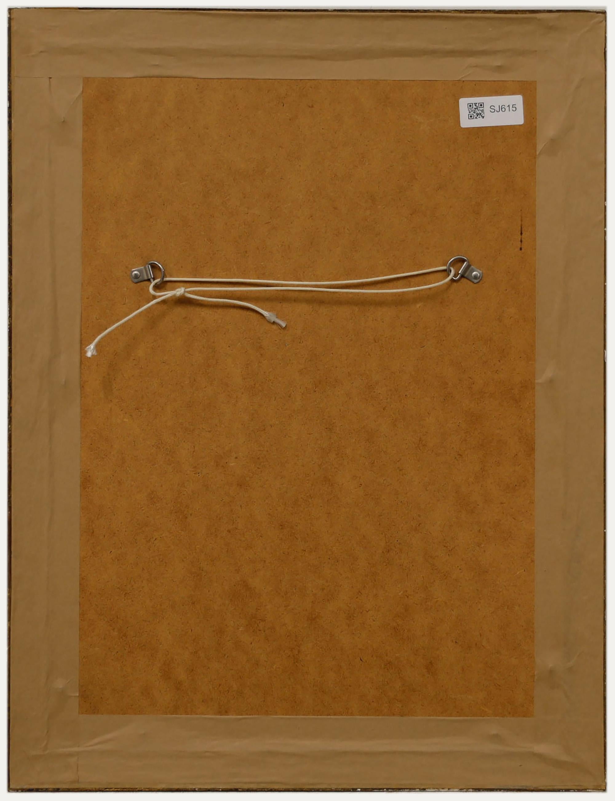 20th Century Watercolour - Off to Work - Brown Portrait by Unknown