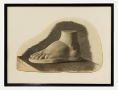 19th Century Graphite Drawing - Classical Foot
