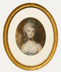 After Gainsborough - 19th Century Pastel, Portrait of Mary Robinson