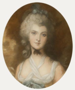After Gainsborough - 19th Century Pastel, Portrait of Mary Robinson
