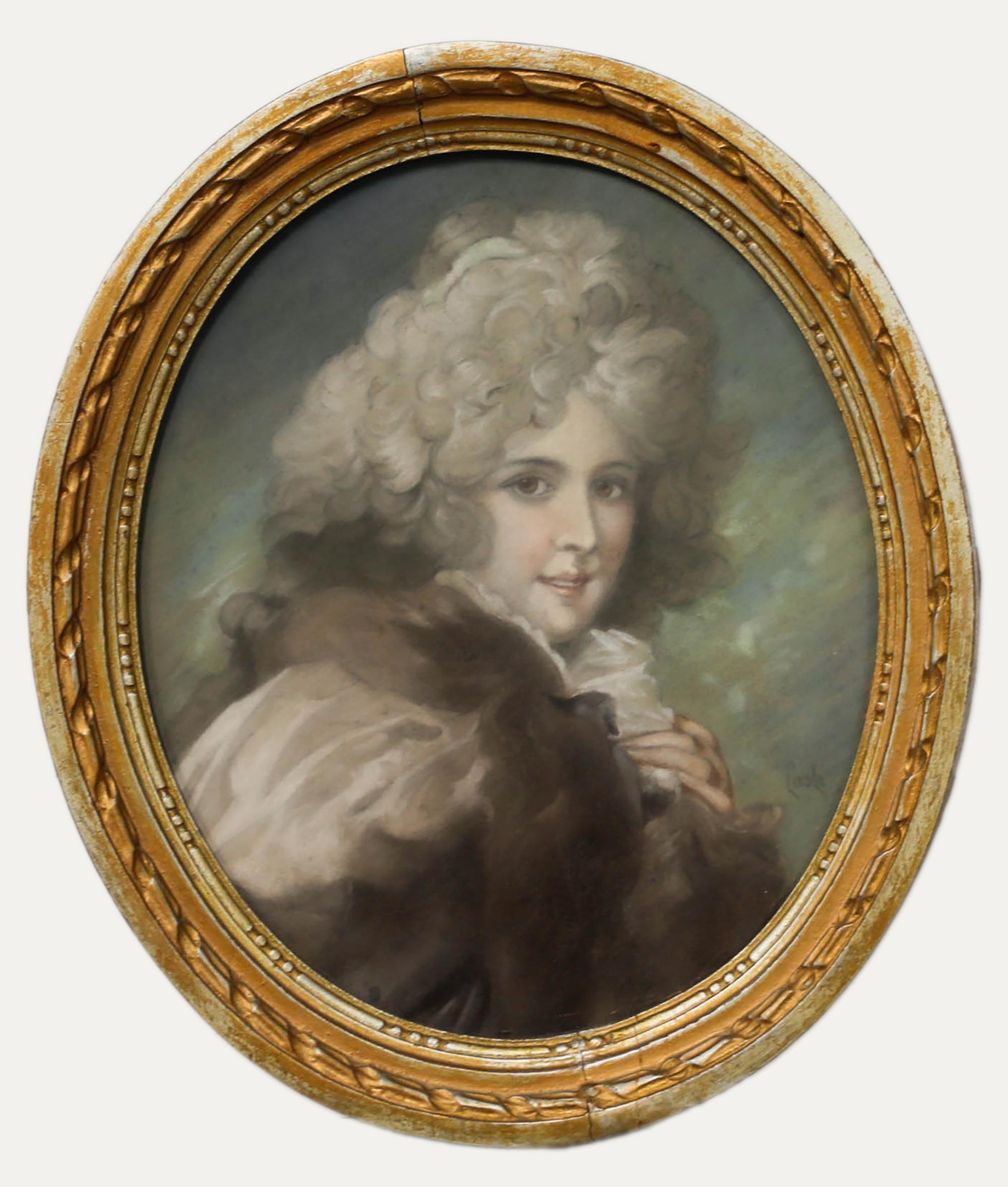 Unknown Portrait – Nach Sir Thomas Lawrence – Pastell, Porträt von Elizabeth Farren, 19. Jahrhundert, Porträt von Elizabeth Farren