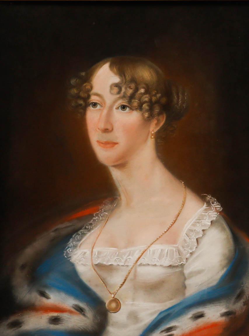 Pastell – Porträt einer Dame aus dem 19. Jahrhundert – Art von Unknown