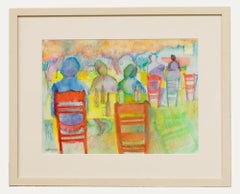 Mary Chugg (1935-2024) - Framed Contemporary Watercolour, A Cretan Taverna II