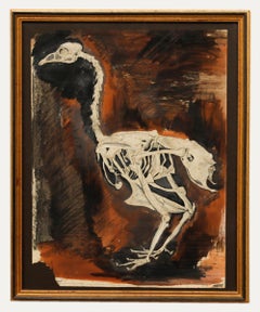 Mary Chugg (1935-2024) - Gerahmtes Aquarell aus der Mitte des 20. Jahrhunderts, Henkelett