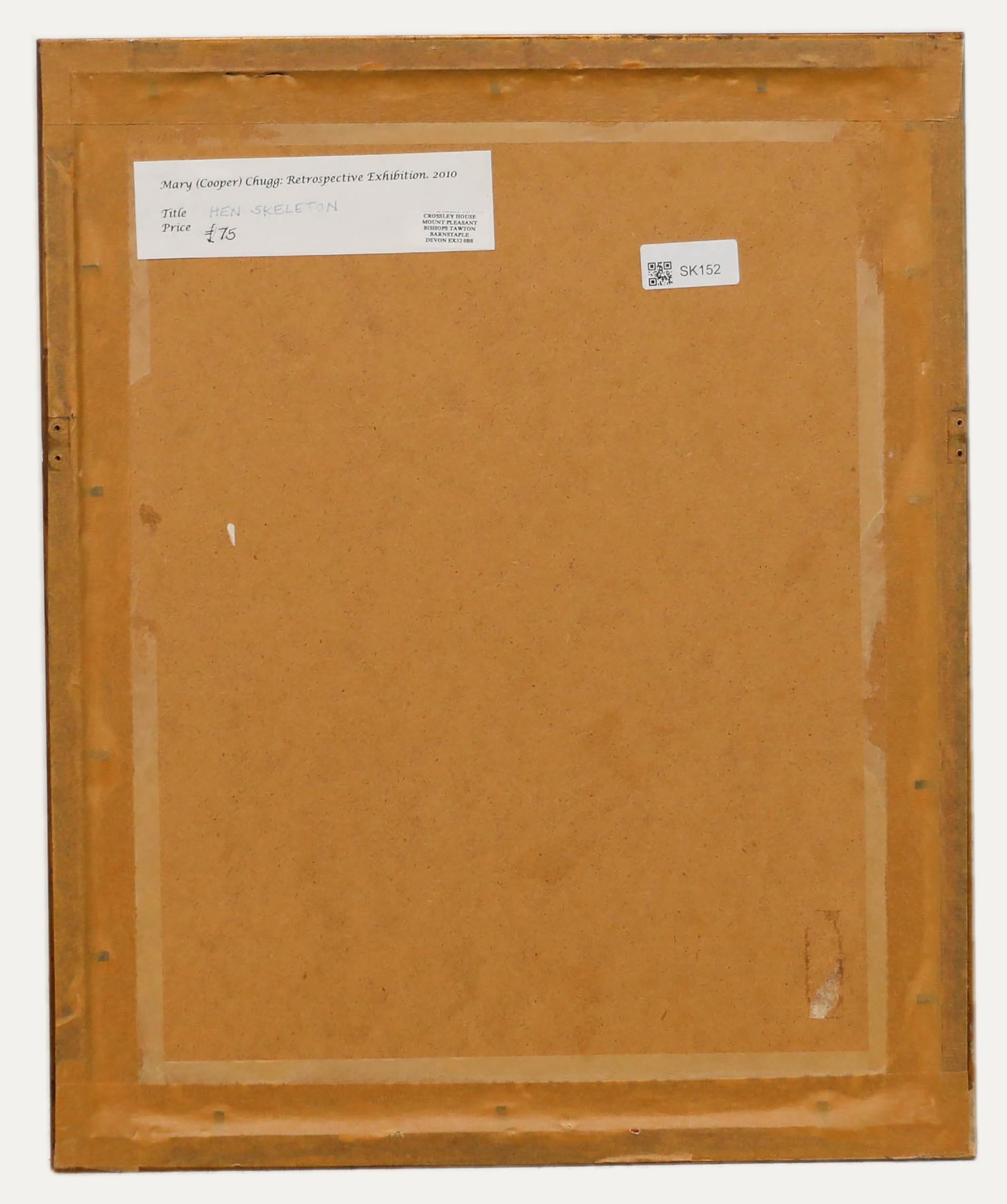Mary Chugg (1935-2024) - Gerahmtes Aquarell aus der Mitte des 20. Jahrhunderts, Henkelett (Braun), Animal Art, von Unknown