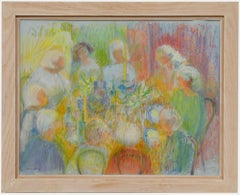 Mary Chugg (1935-2024) - Framed Contemporary Pastel, Birthday Party