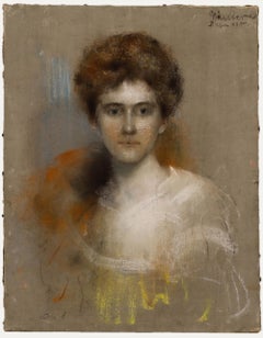 Maddern - Pastello della fine del XIX secolo, sguardo morbido