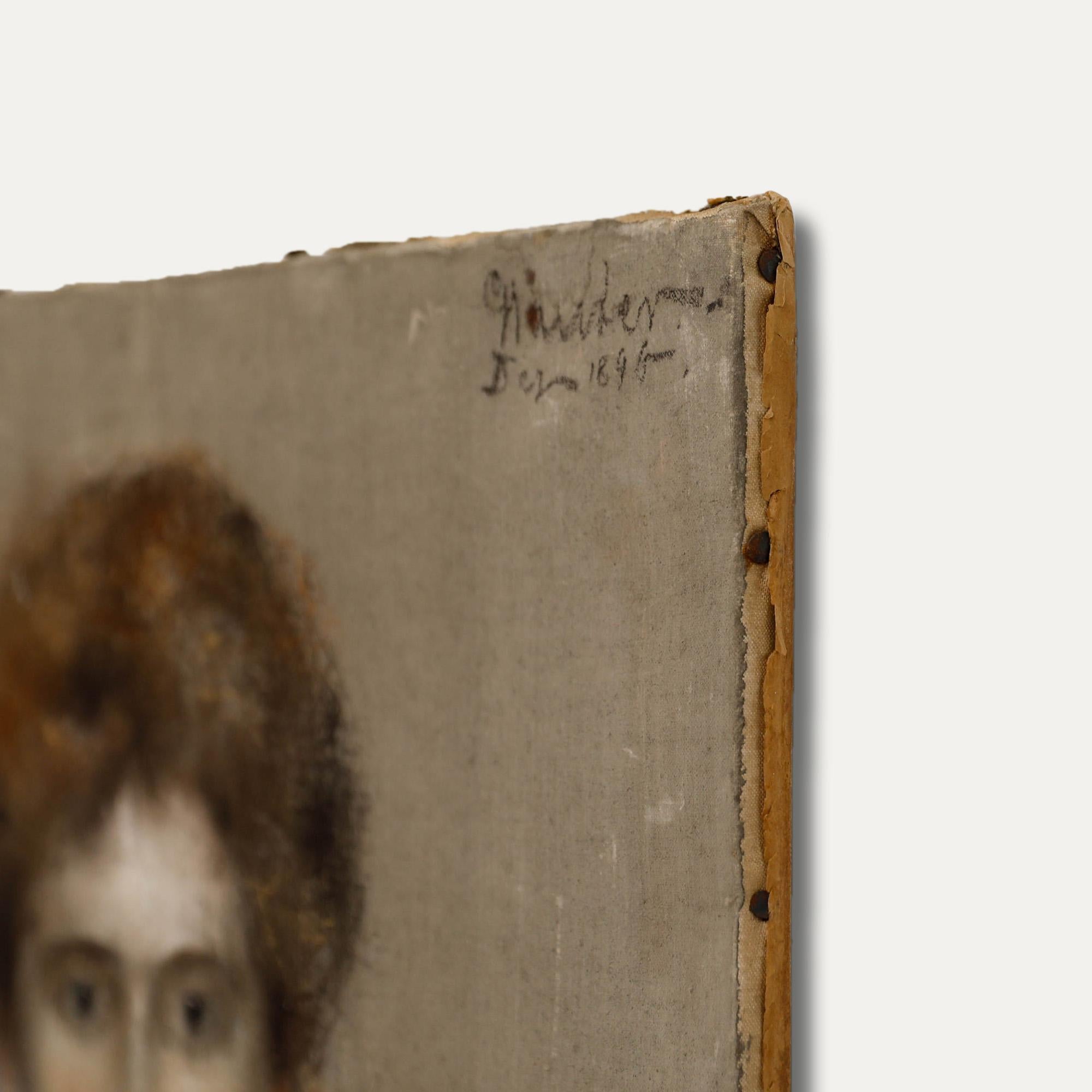 Maddern - Spätes 19. Jahrhundert Pastell, Sanfter Blick im Angebot 1