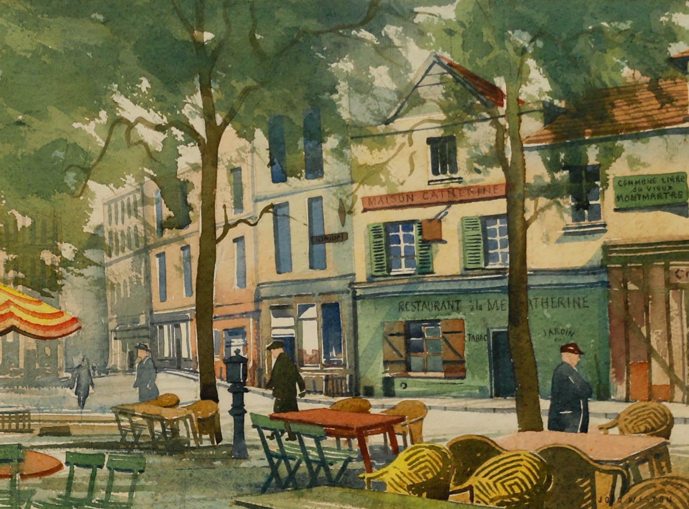 John Weston - Acuarela de principios del siglo XX, Viejo Montmartre - Art de Unknown