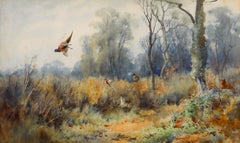 Henry John Sylvester Stannard RBA (1870-1951) - Watercolour, Flushing Pheasants