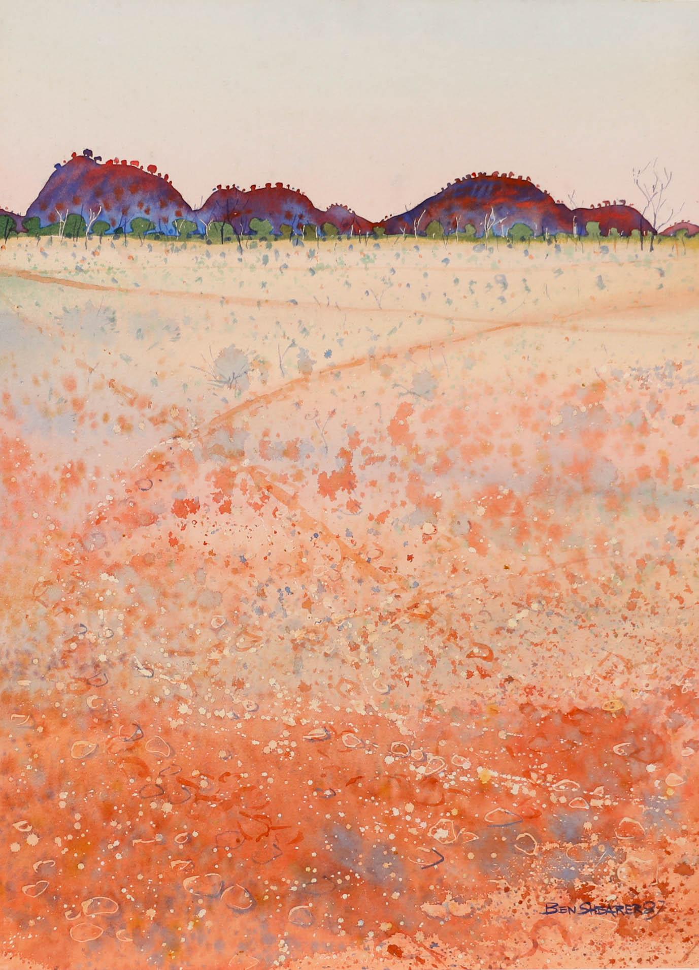 Ben Shearer - 1987 Watercolour, Tracks to the Ranges - Art by Unknown