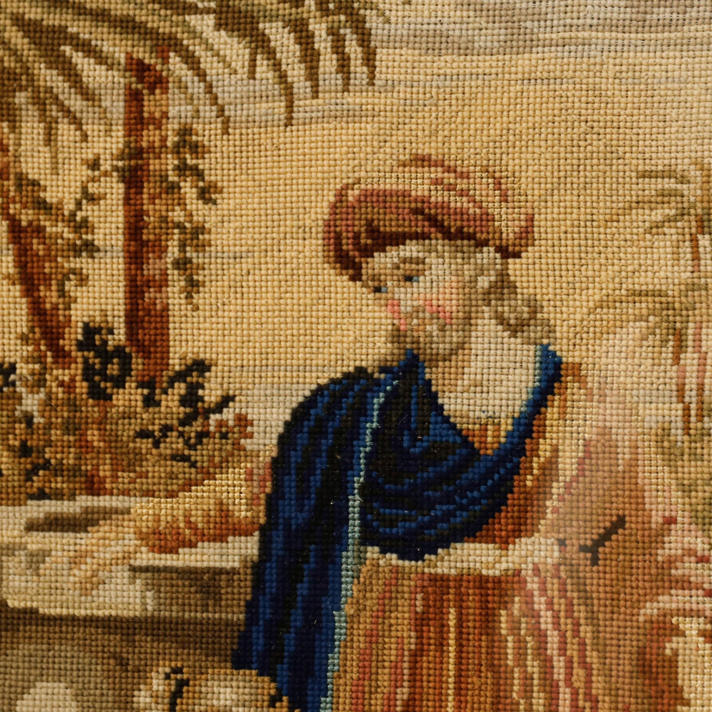 Broderie du XIXe siècle - Rebecca au puits en vente 2