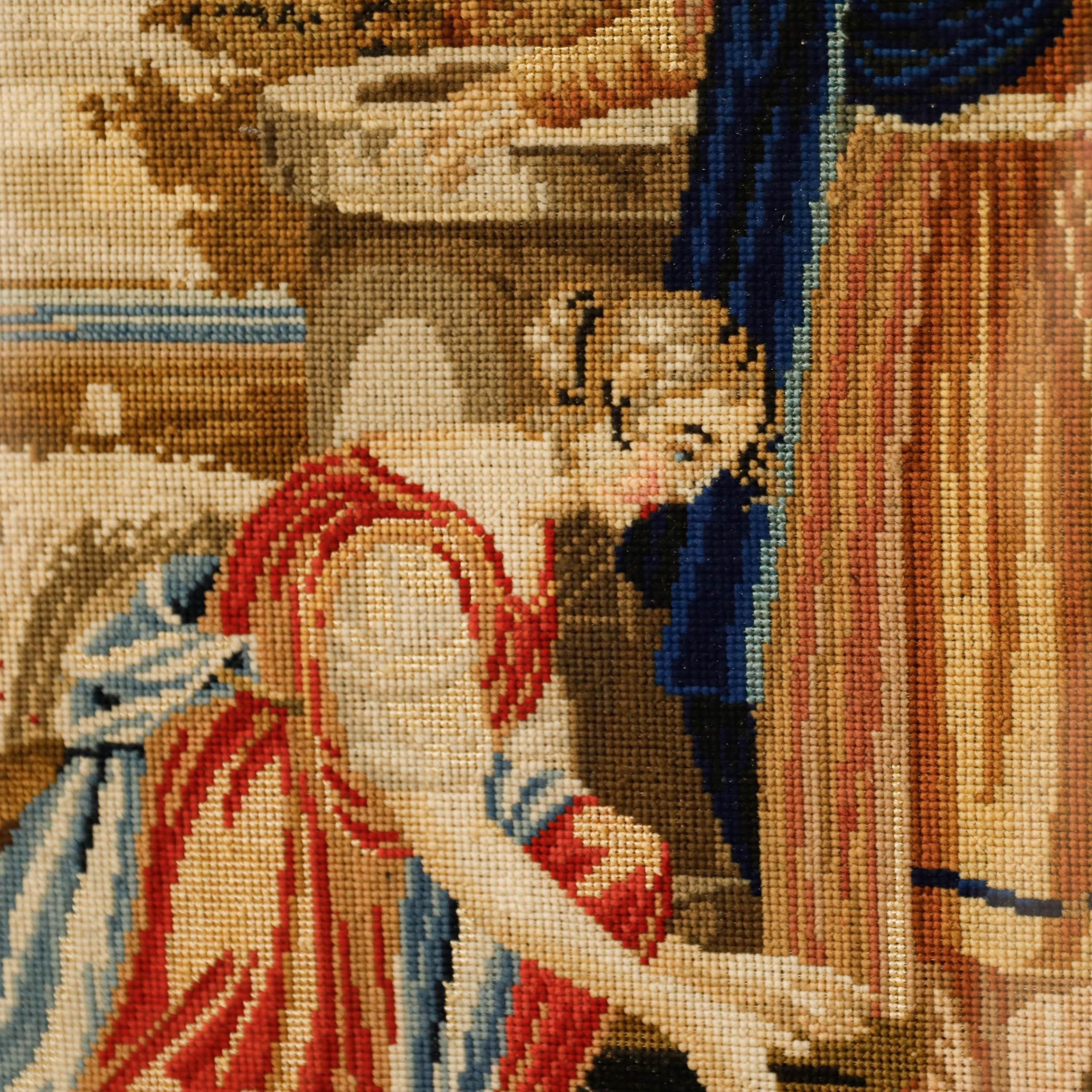 Broderie du XIXe siècle - Rebecca au puits en vente 3