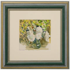 Anthony Lousada (1907-1994) - Framed Watercolour, Still Life of White Flowers Anthony Lousada (1907-1994) - Framed Watercolour, Still Life of White Flowers