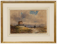 George James Knox (1810-1897)  - 1857 Watercolour, By the Windmill
