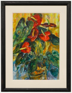 Glo Williams (b.1940) - 20th Century Watercolour, Anthurium Lily
