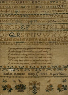 Kate Rouse - Framed 1844 Victorian Sampler