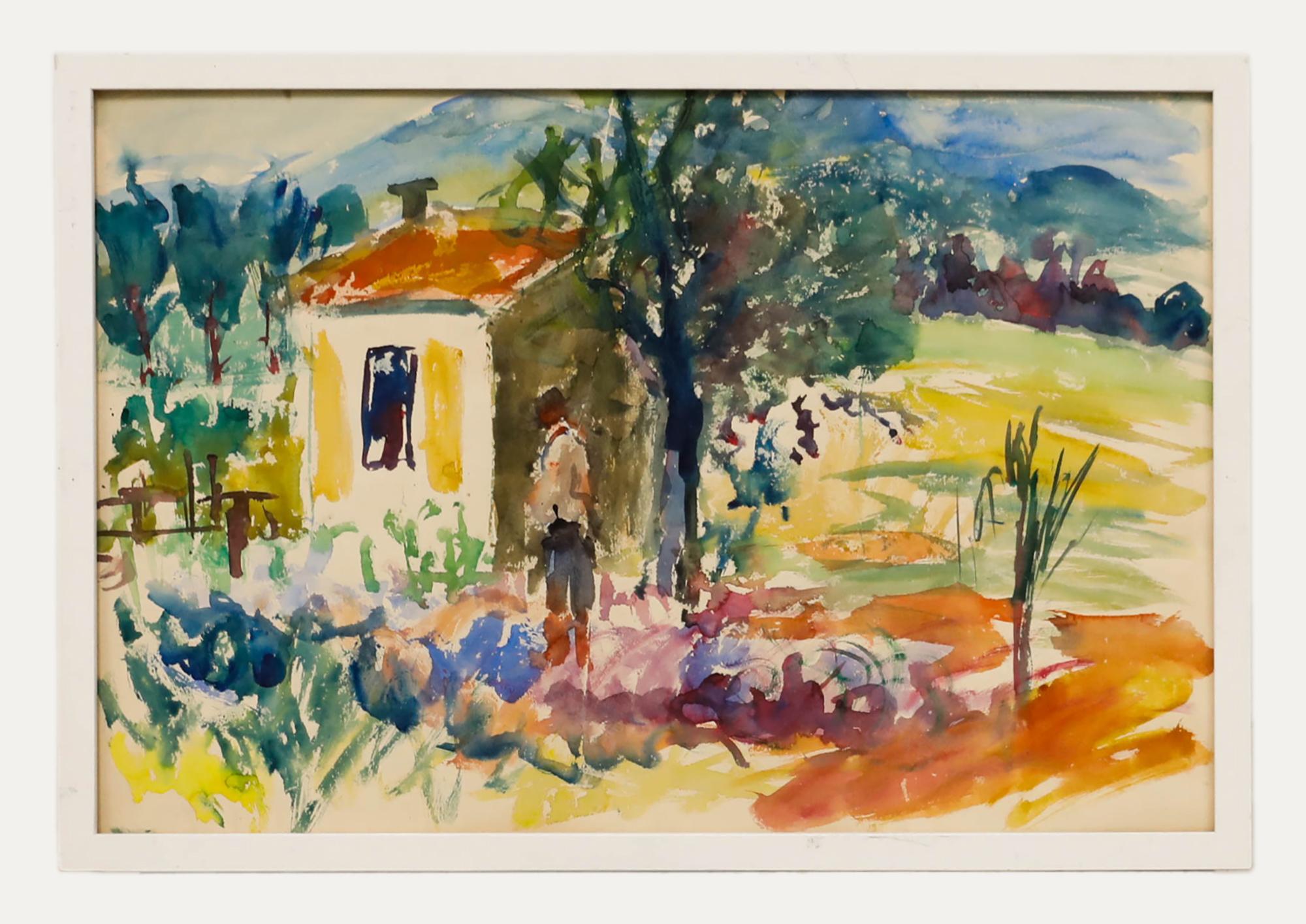 Unknown Landscape Art - Anton Gold (1914-1970) - Mid 20th Century Watercolour, Summer Potting Shed