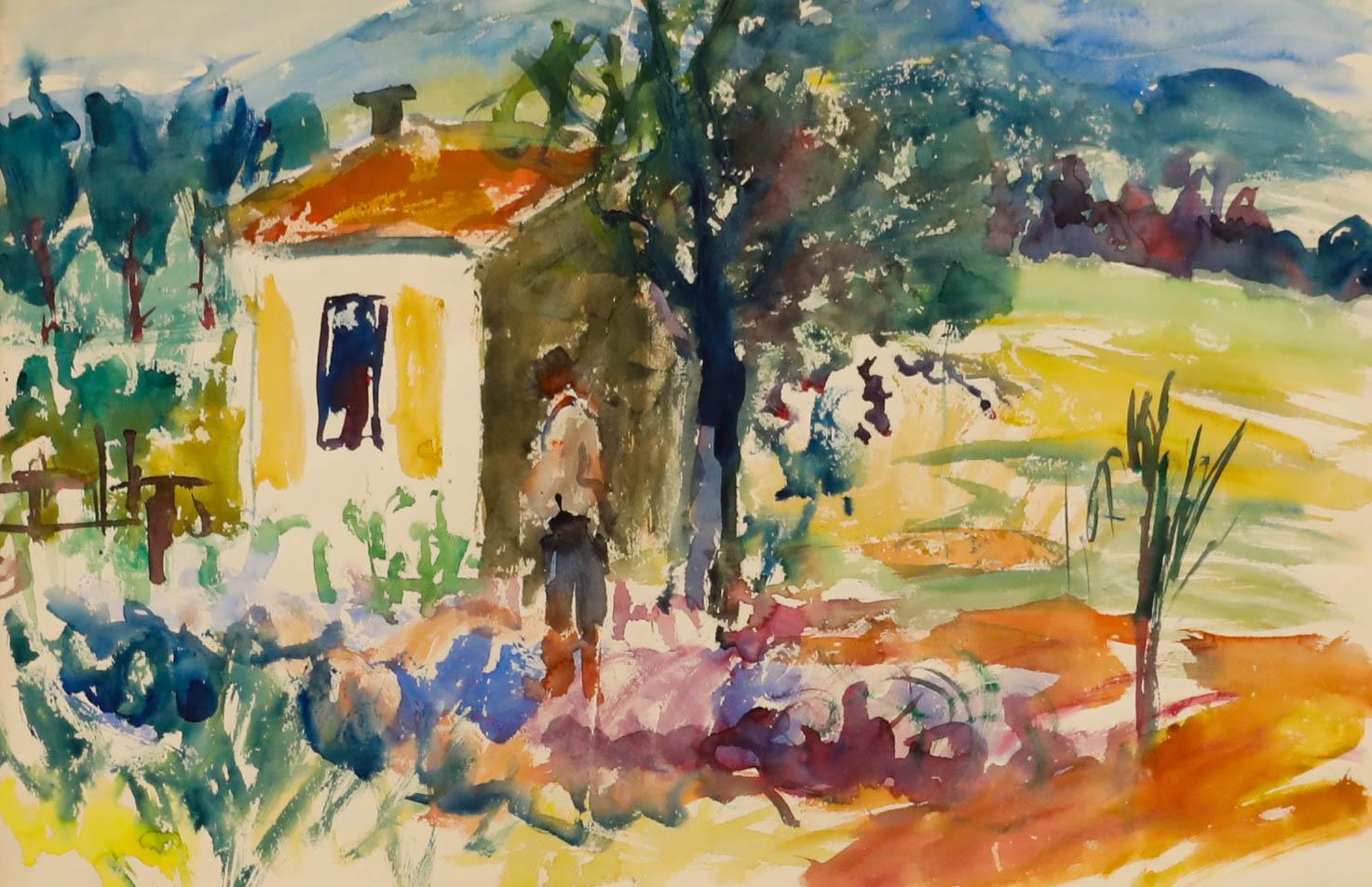 Anton Gold (1914-1970) - Mid 20th Century Watercolour, Summer Potting Shed - Art by Unknown