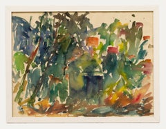 Anton Gold (1914-1970) - Mid 20th Century Watercolour, Through the Trees