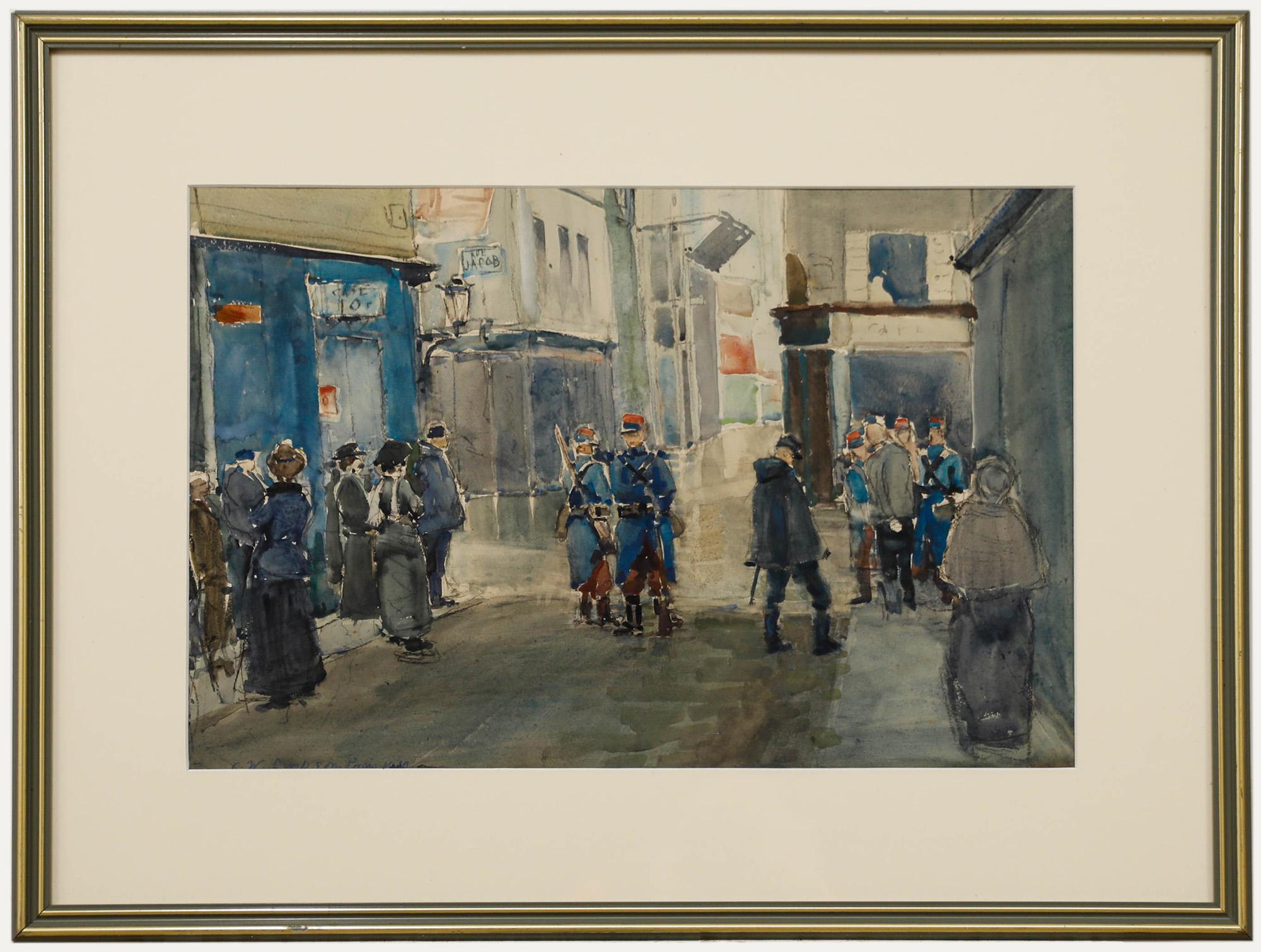 Charles Walter Simpson (1885-1971) - 1910, aquarelle, Le sang de Paris