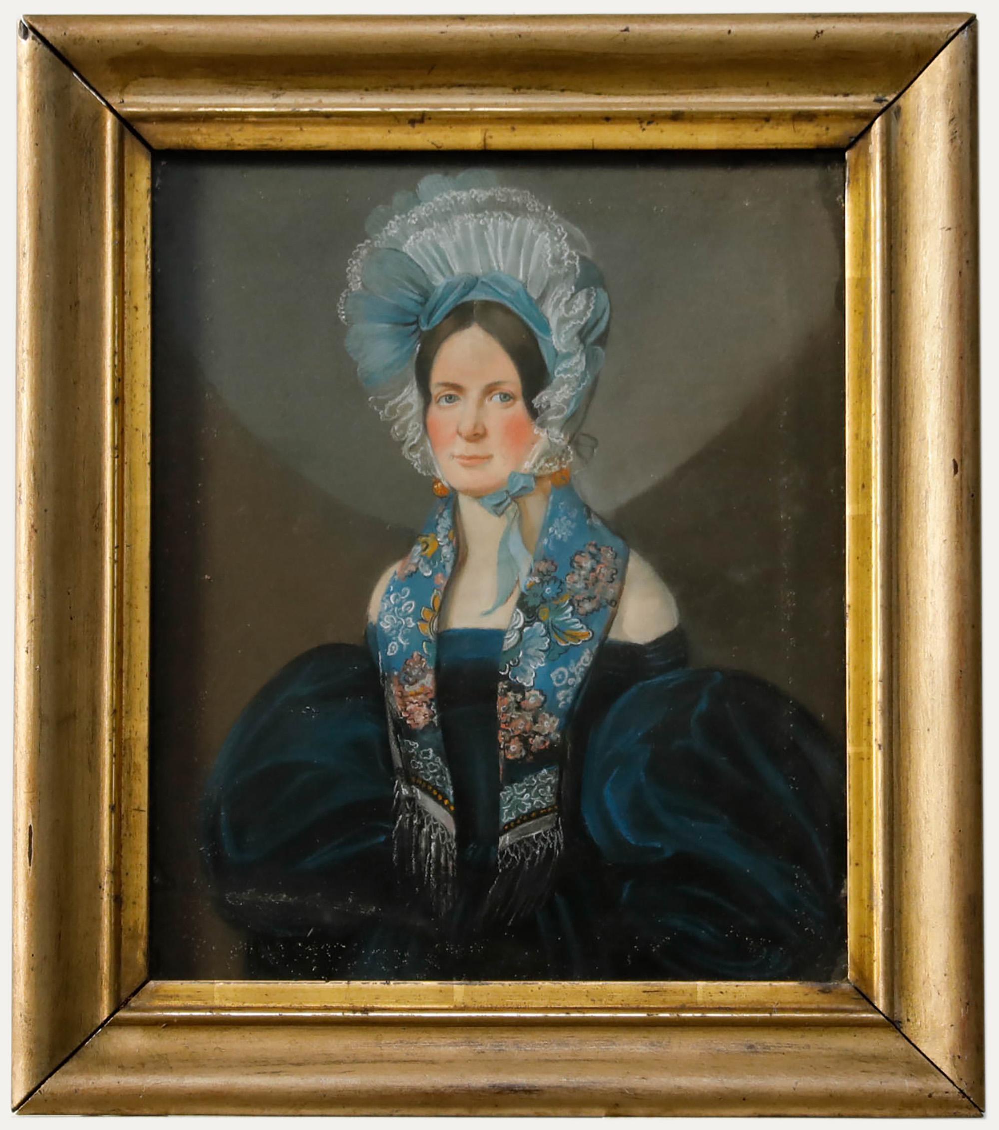 Pastel de l'école allemande du début du 19e siècle - Portrait de Hanne Simon de Hesslien