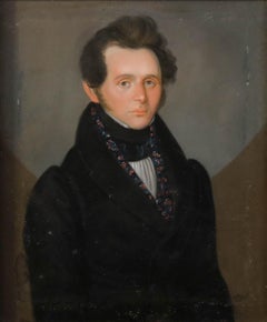 German School Early 19th Century Pastel - Portrait of Joachim Simon