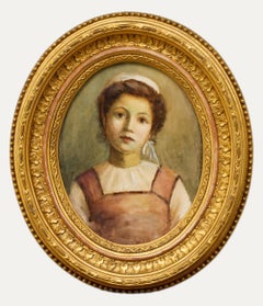 English School Ende des 19. Jahrhunderts Aquarell - Porträt einer jungen Frau
