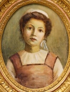 English School Late 19th Century Watercolour - Portrait of a Young Woman