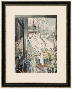 May Broadhurst Poynton (act.1930-1950) - Aquarelle, Un mambo haïtien