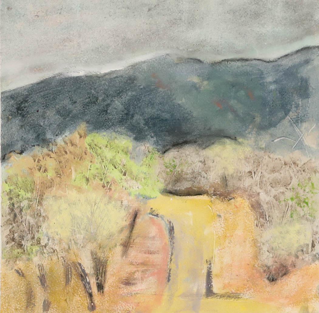 Sue Rowling - Aquarelle contemporaine encadrée, col de montagne - Art de Unknown