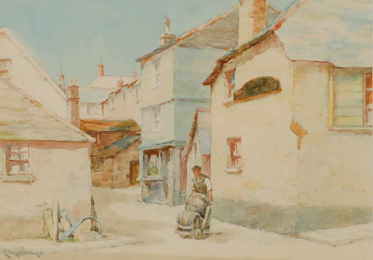 Lewis Mortimer (1877-1955) - Early 20th Century Watercolour, Fishing Village - Art by Unknown