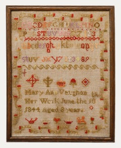 Mary Ann Vaughn  - 1844 Embroidery, Sampler