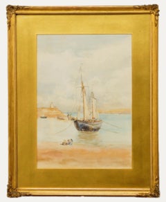 Early 20th Century Watercolour - Waiting For Fishing Boats