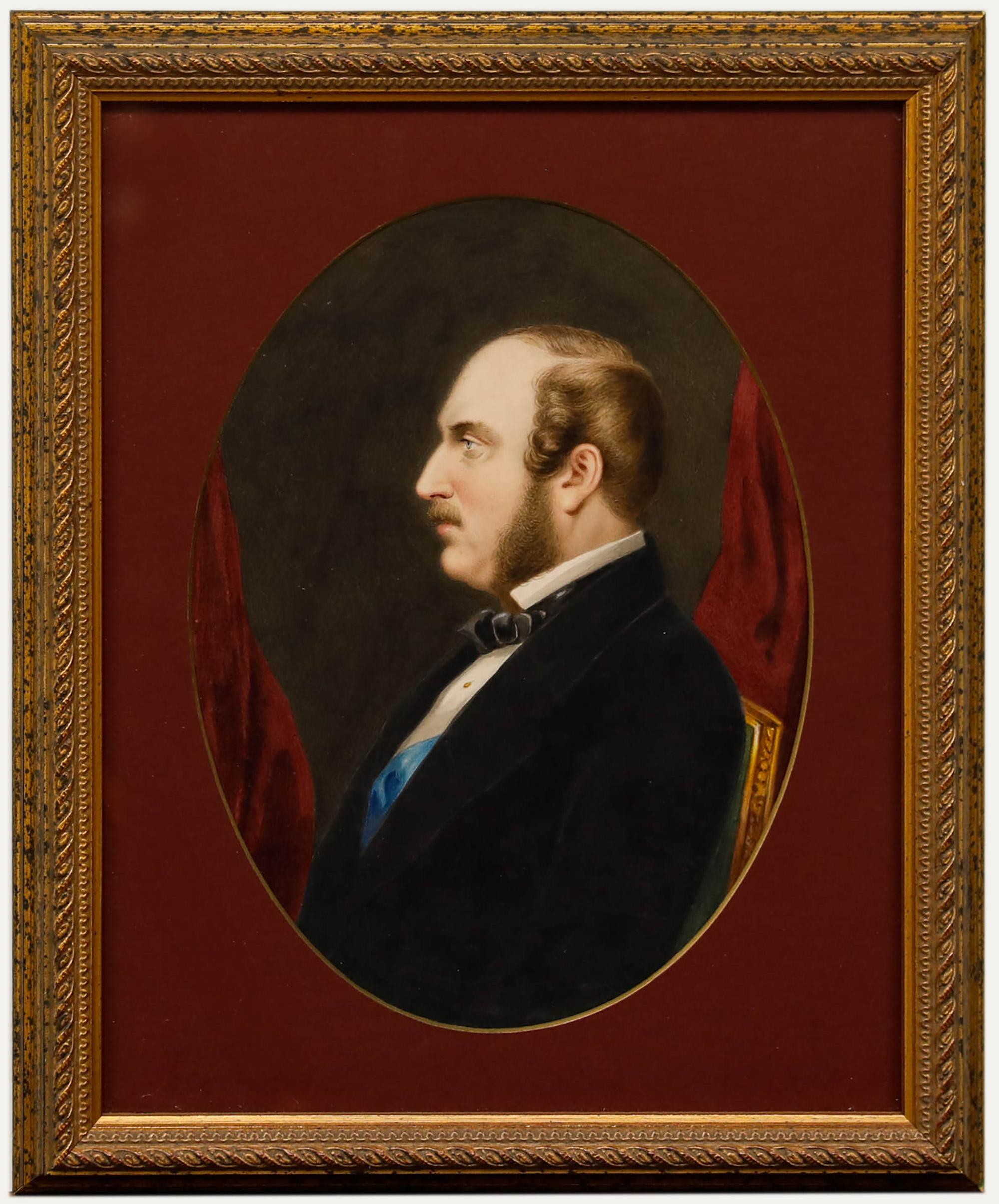 Framed 19th Century Watercolour - Portrait of Prince Albert - Art by Unknown