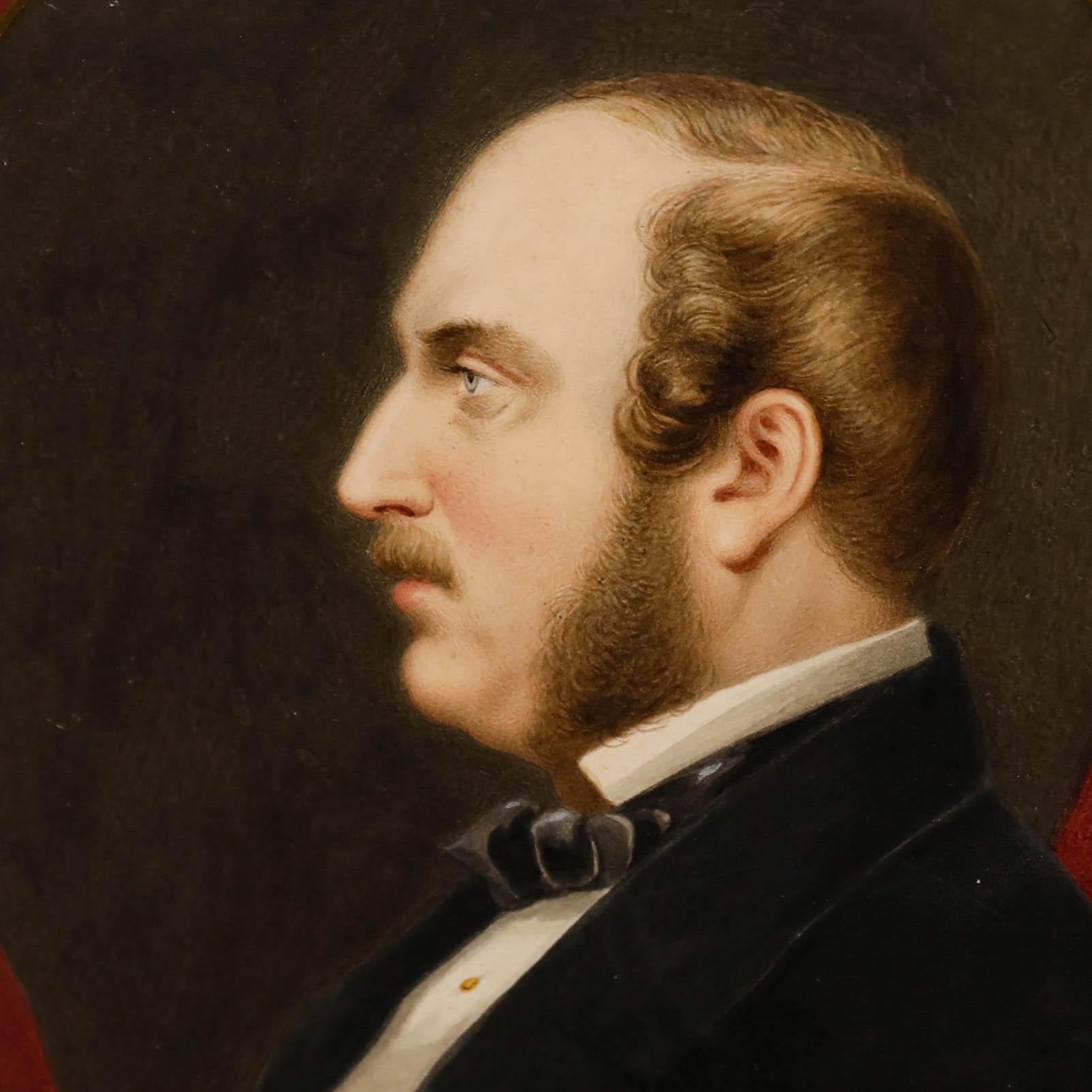 Framed 19th Century Watercolour - Portrait of Prince Albert For Sale 2