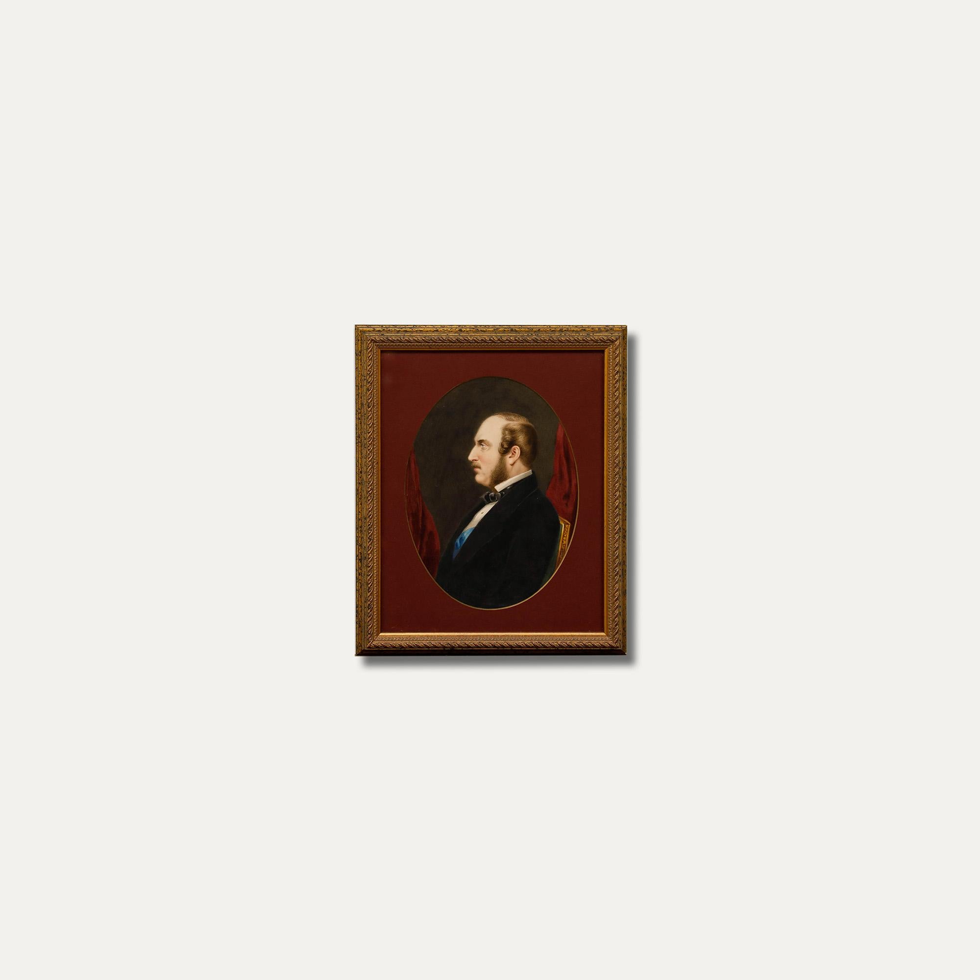 Framed 19th Century Watercolour - Portrait of Prince Albert For Sale 3