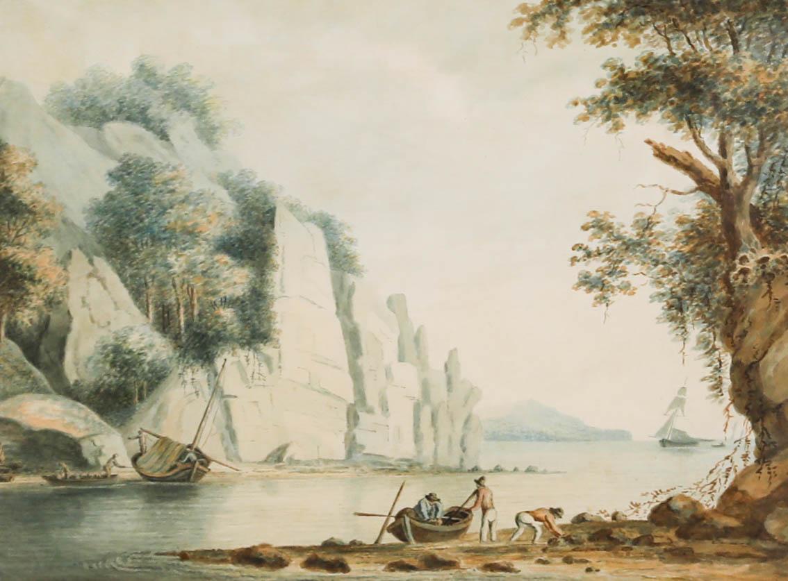 Acquerello del XIX secolo - La gola del fiume - Art di Unknown