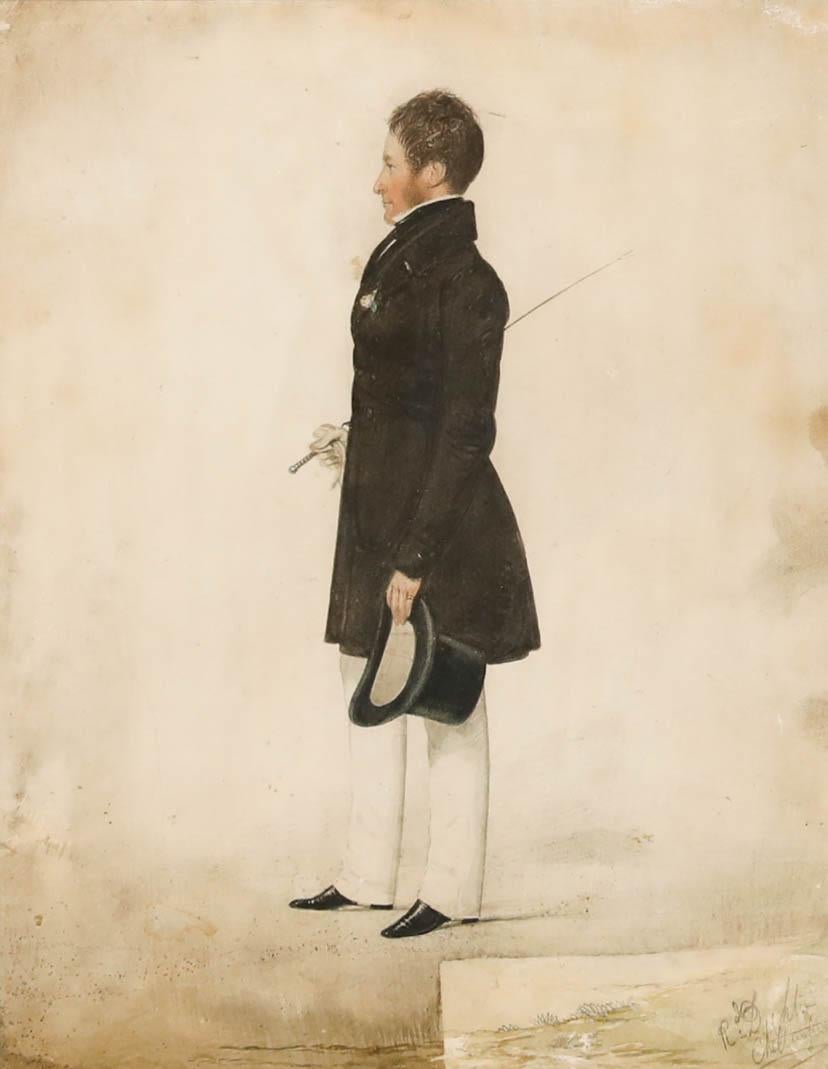 19th Century Watercolour - The Fencer - Art by Unknown