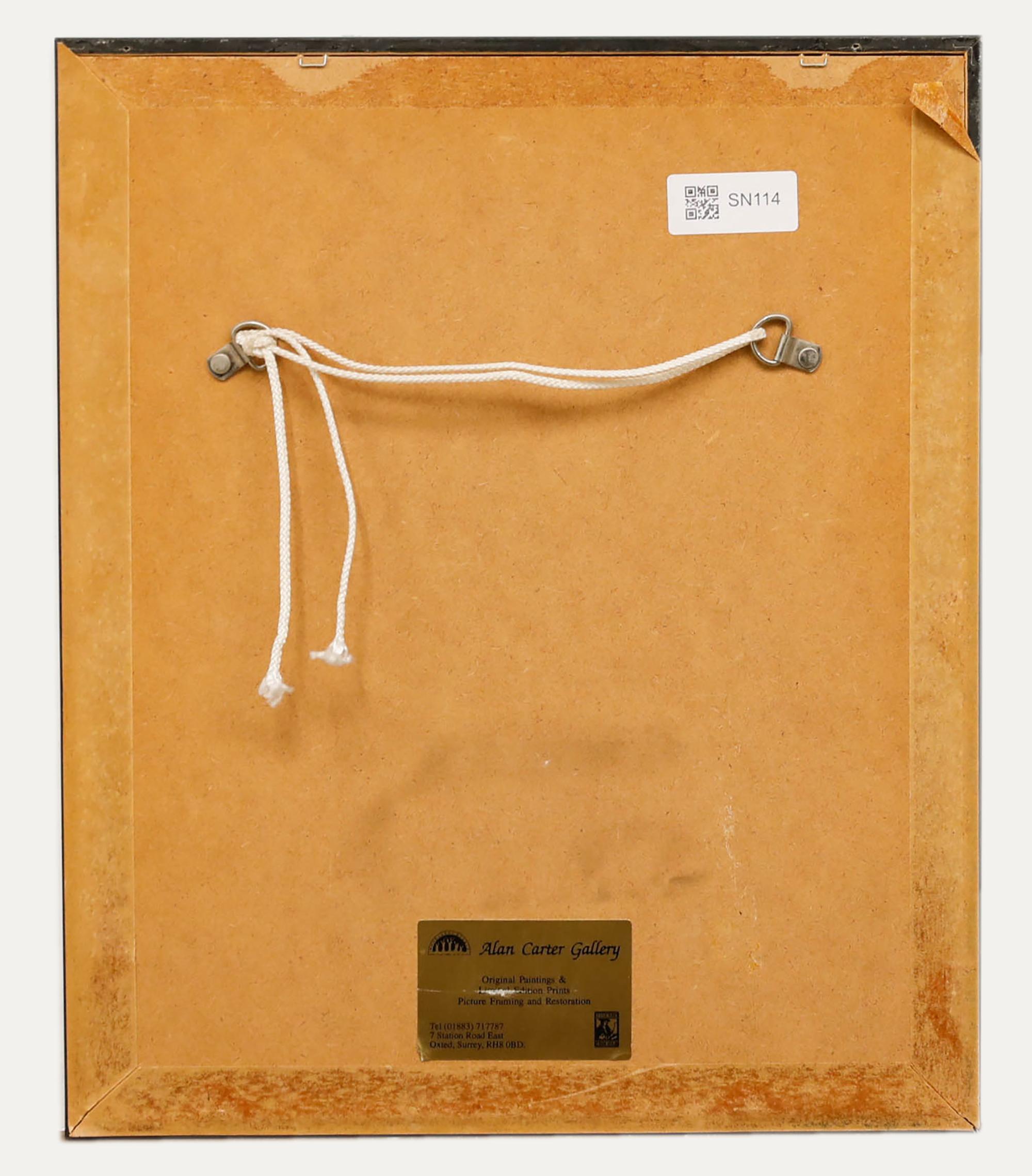 19th Century Watercolour - The Fencer - White Portrait by Unknown