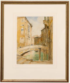 Alfred Henry Hart (1866-1953) - Framed Watercolour, A Side Canal Venice