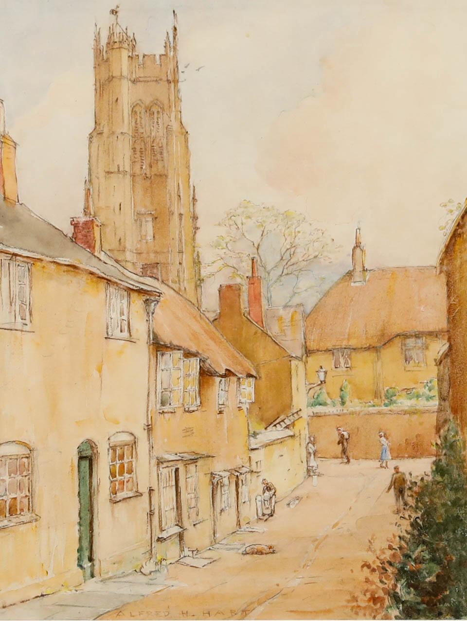 Alfred Henry Hart (1866-1953 )- Framed Watercolour, Beaminster - Art by Unknown