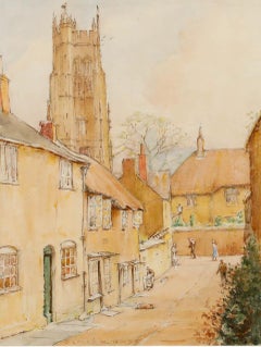 Alfred Henry Hart (1866-1953 )- Acquerello incorniciato, Beaminster