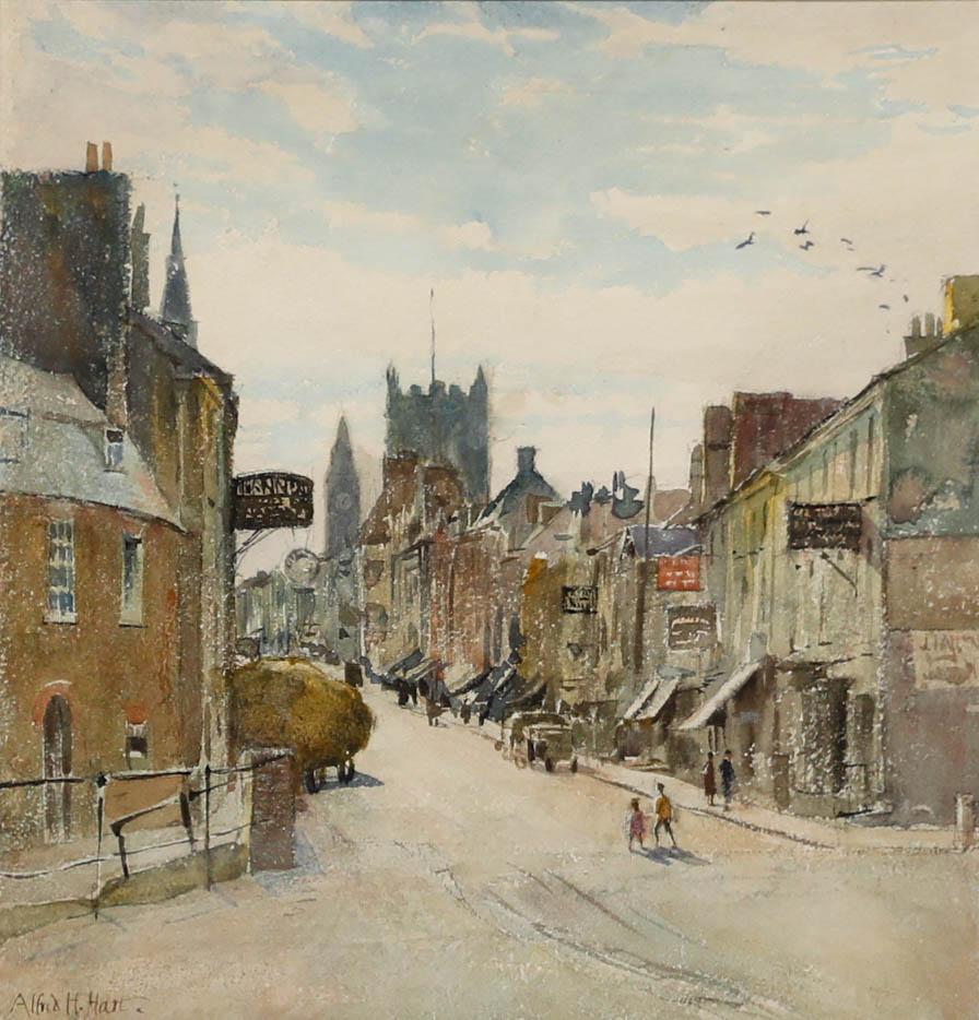 Alfred Henry Hart (1866-1953) - Acquerello del 1931, Dorchester - Art di Unknown