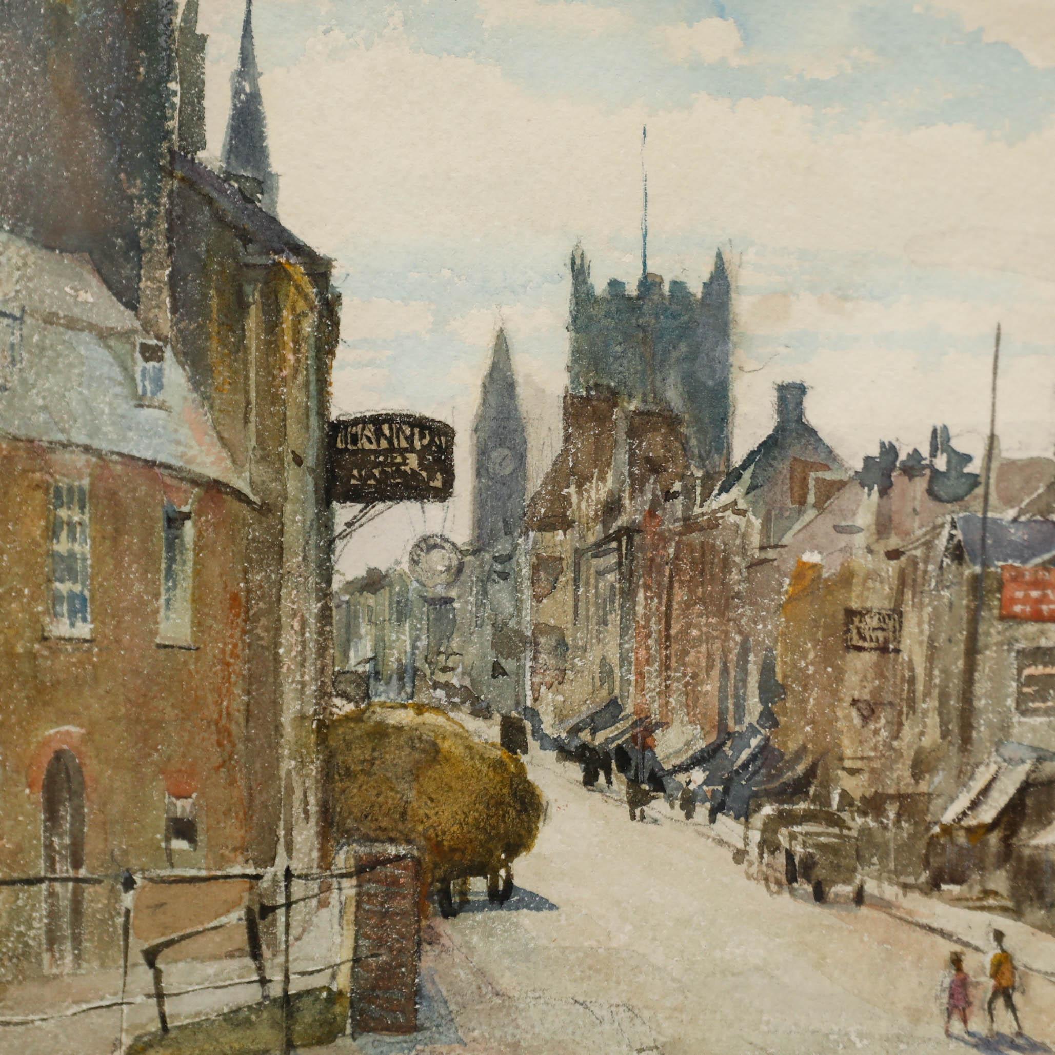 Alfred Henry Hart (1866-1953) - Acquerello del 1931, Dorchester in vendita 1