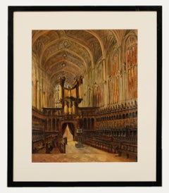 A. Howard Humphreys - Acuarela de principios del siglo XX, Capilla del King's College