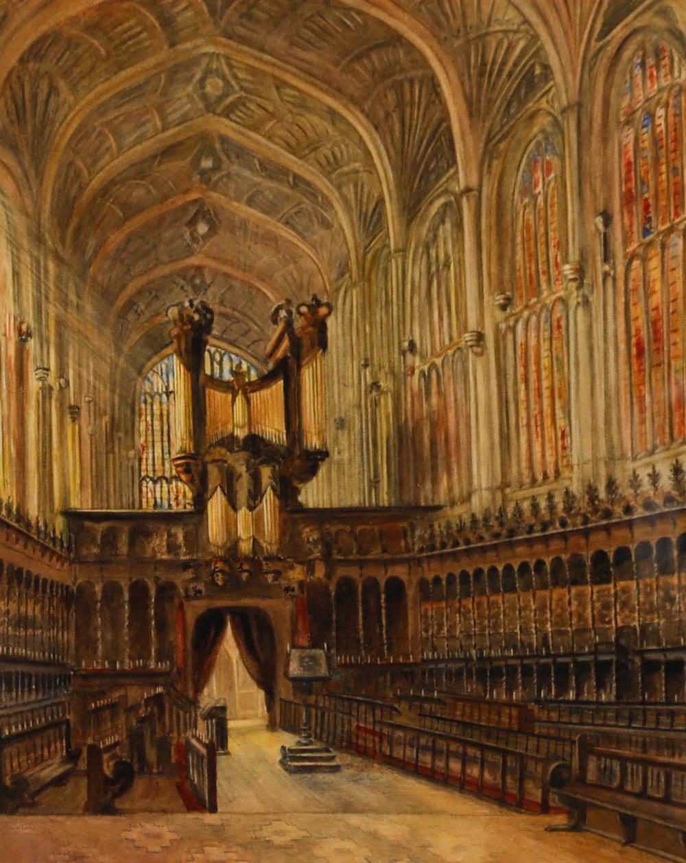A. Howard Humphreys - Early 20th Century Watercolour, King's College Chapel - Art by Unknown